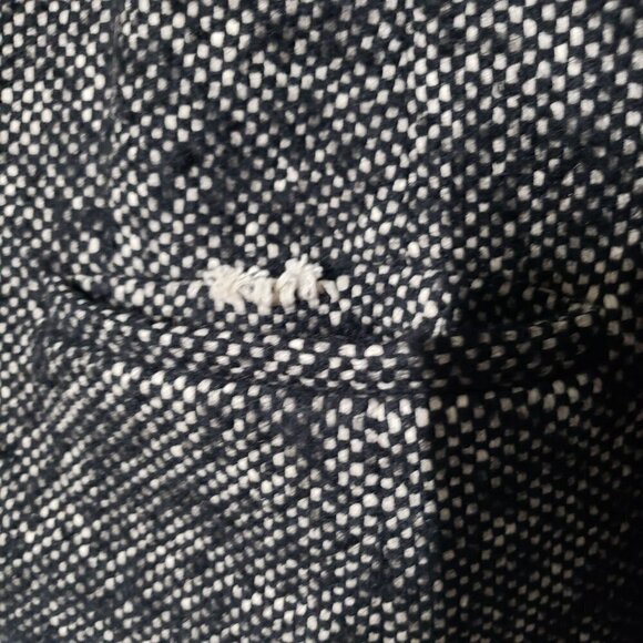 Michael Michael Kors Tweed Blazer Wool Blend Black Jacket Business Womens 12 - Picture 4 of 11